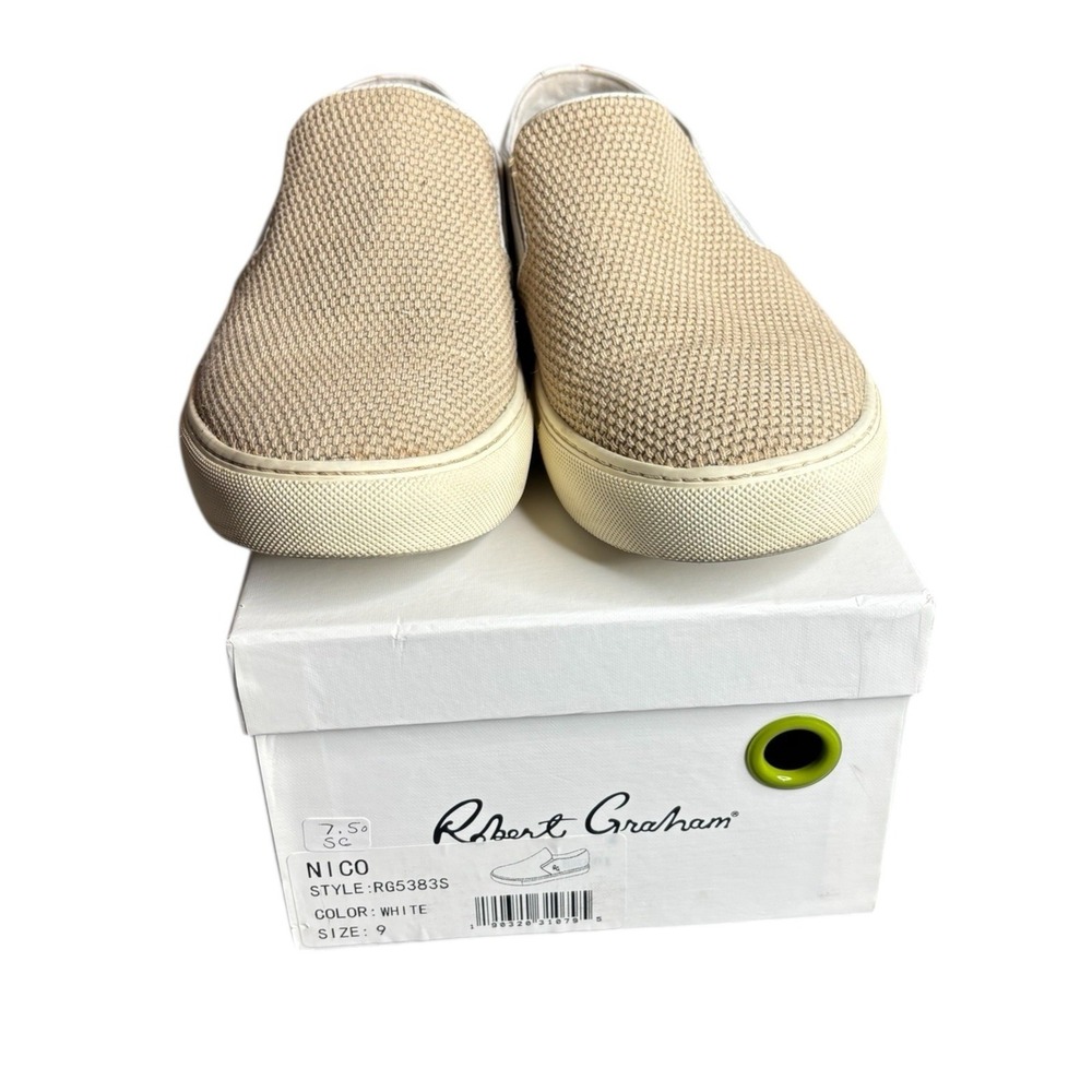 Robert Graham Mens‎ Sz 9 Slip On Nico Loafers  Breathable